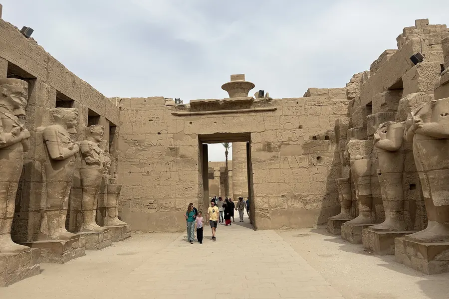 The first court of Karnak Temple in Luxor