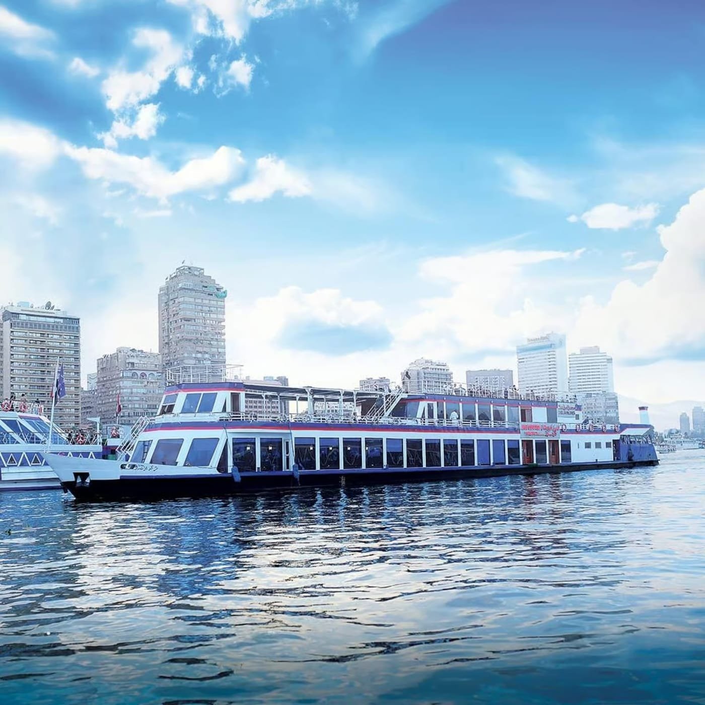 Luxury Nile cruise boat in Cairo
