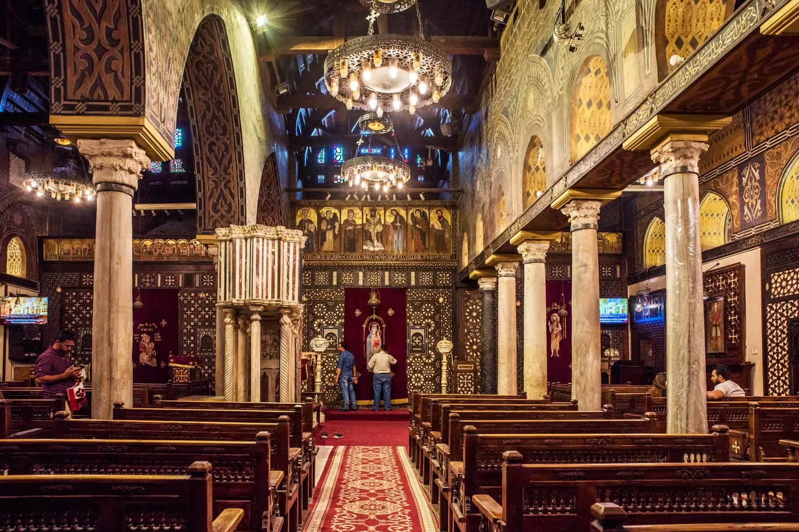 Inside a Coptic church in Old Cairo