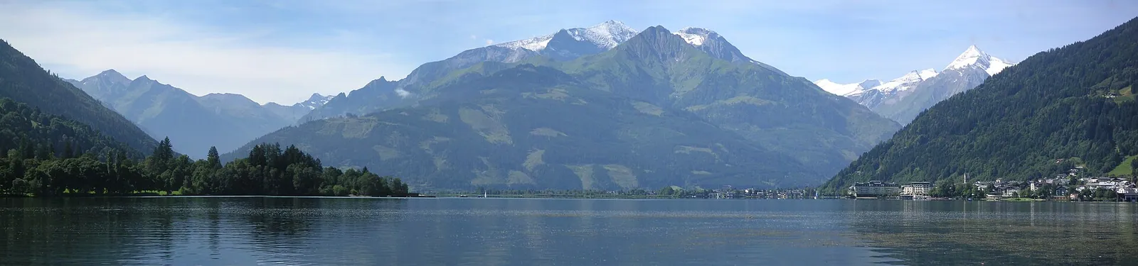 Lake Zell and the mountains above Zell am See, Austria