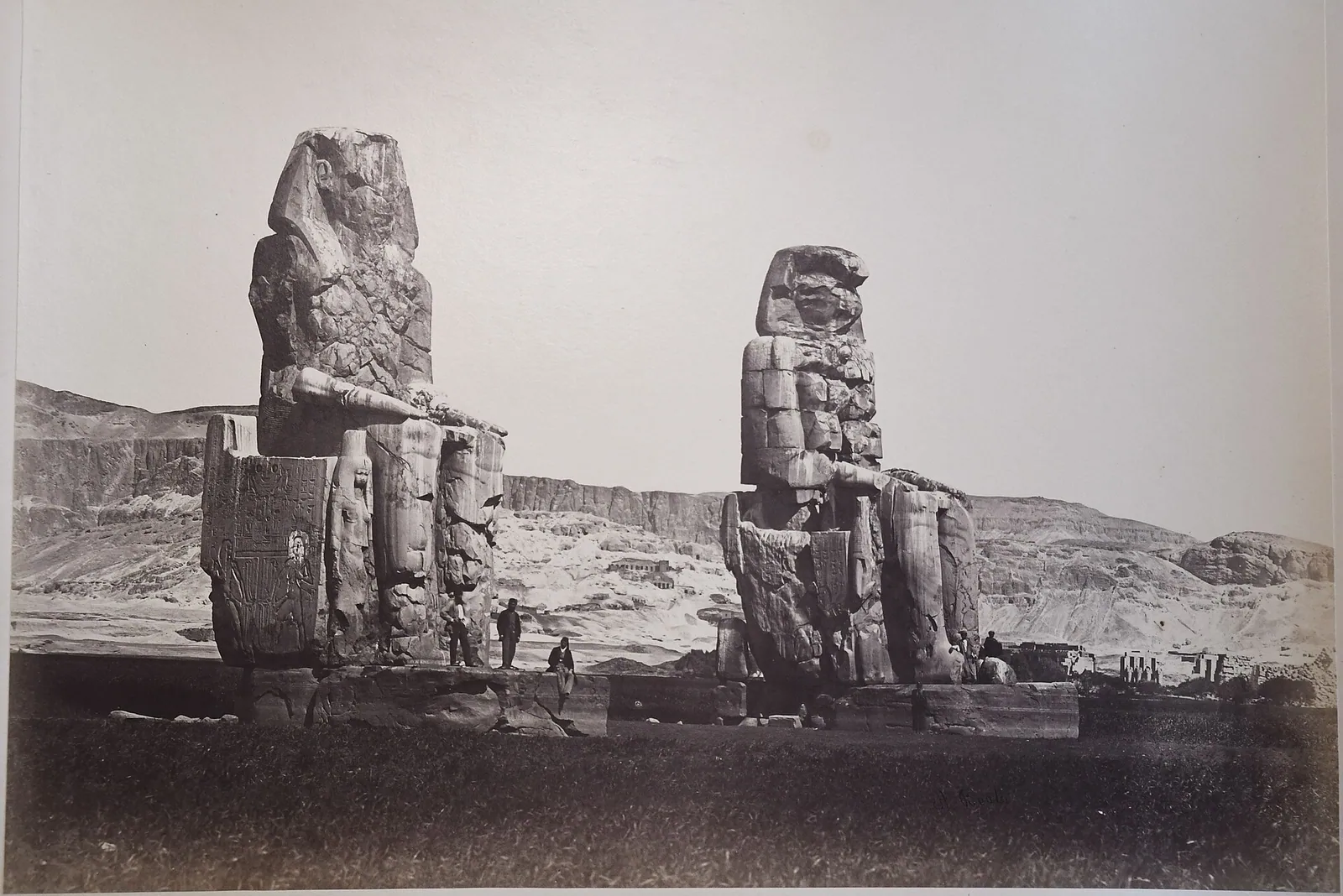 stock free/luxor/luxor 217 theban region colossi of memnon 19th century - Egypt New Year 2026 Family Holiday: Cairo, Pyr
