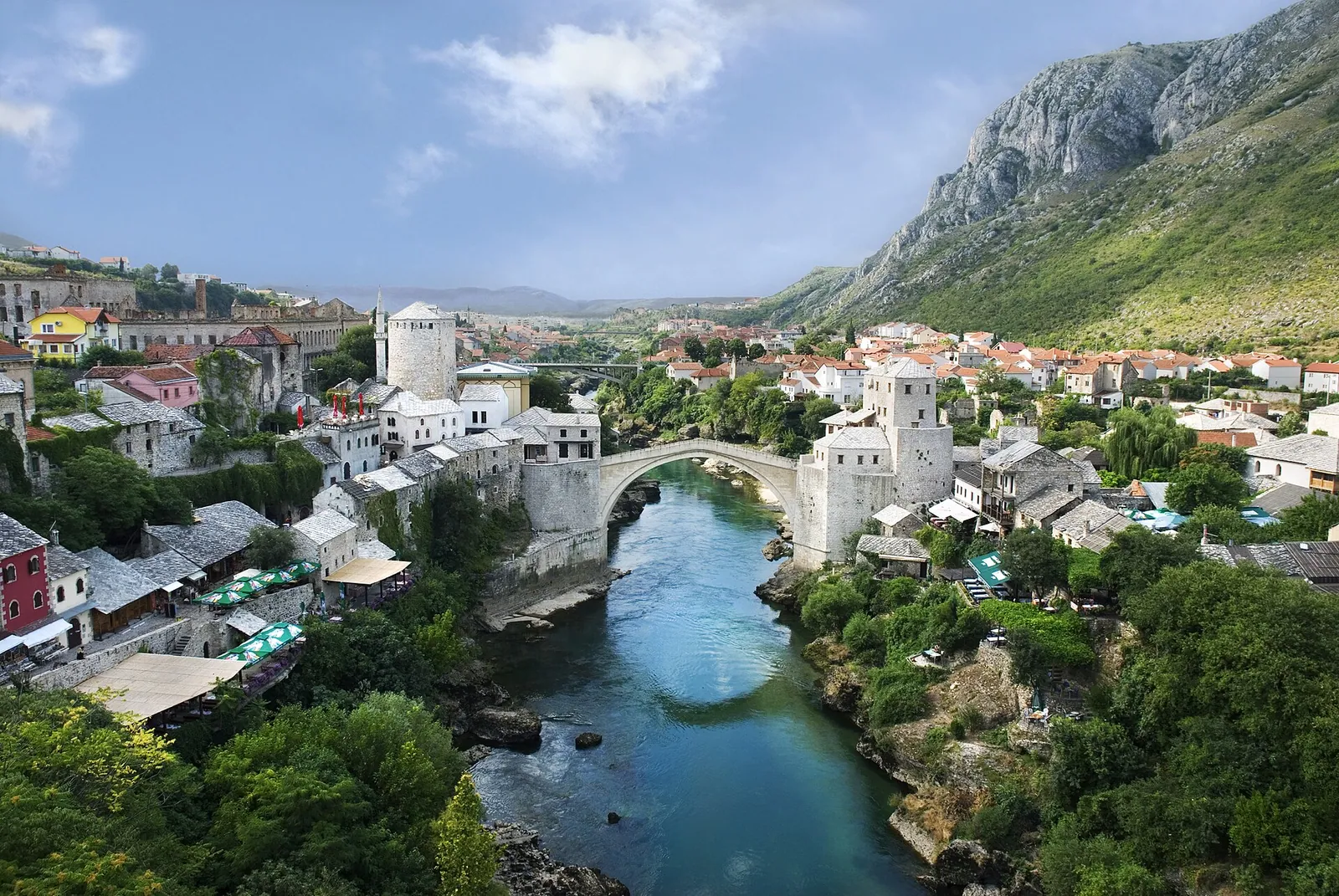 The Old Bridge (Stari Most) over the Neretva river in Mostar