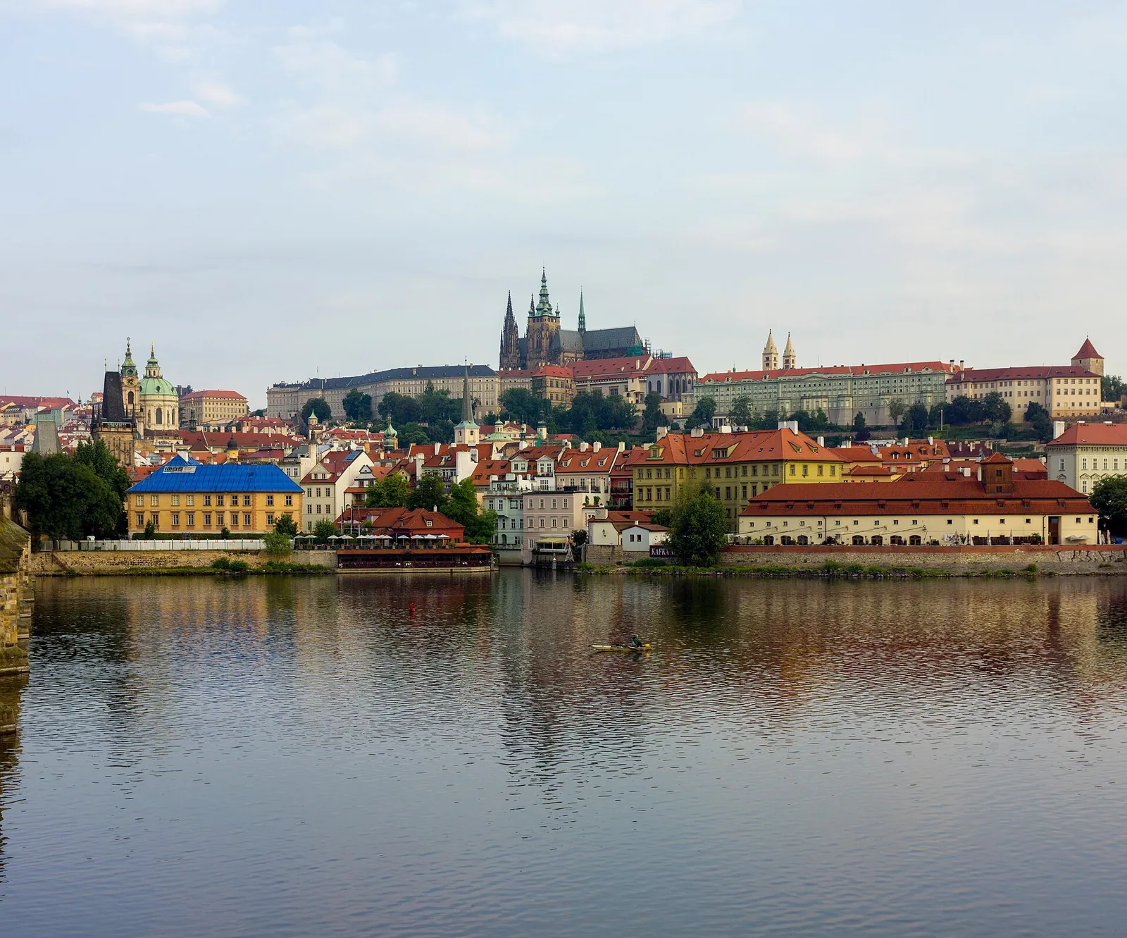 Prague Castle above the Vltava river, Prague