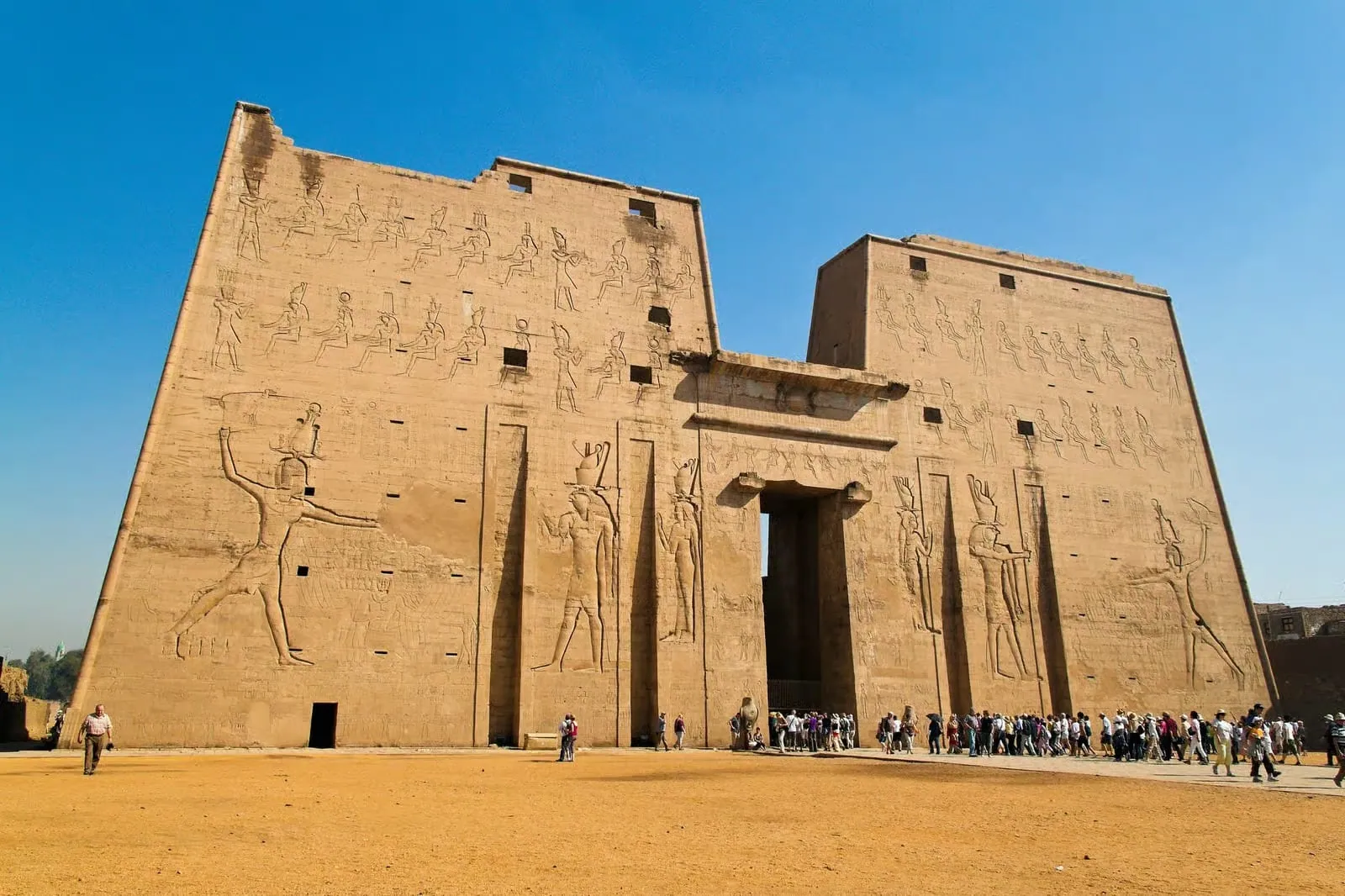 The great pylon of the Temple of Horus at Edfu