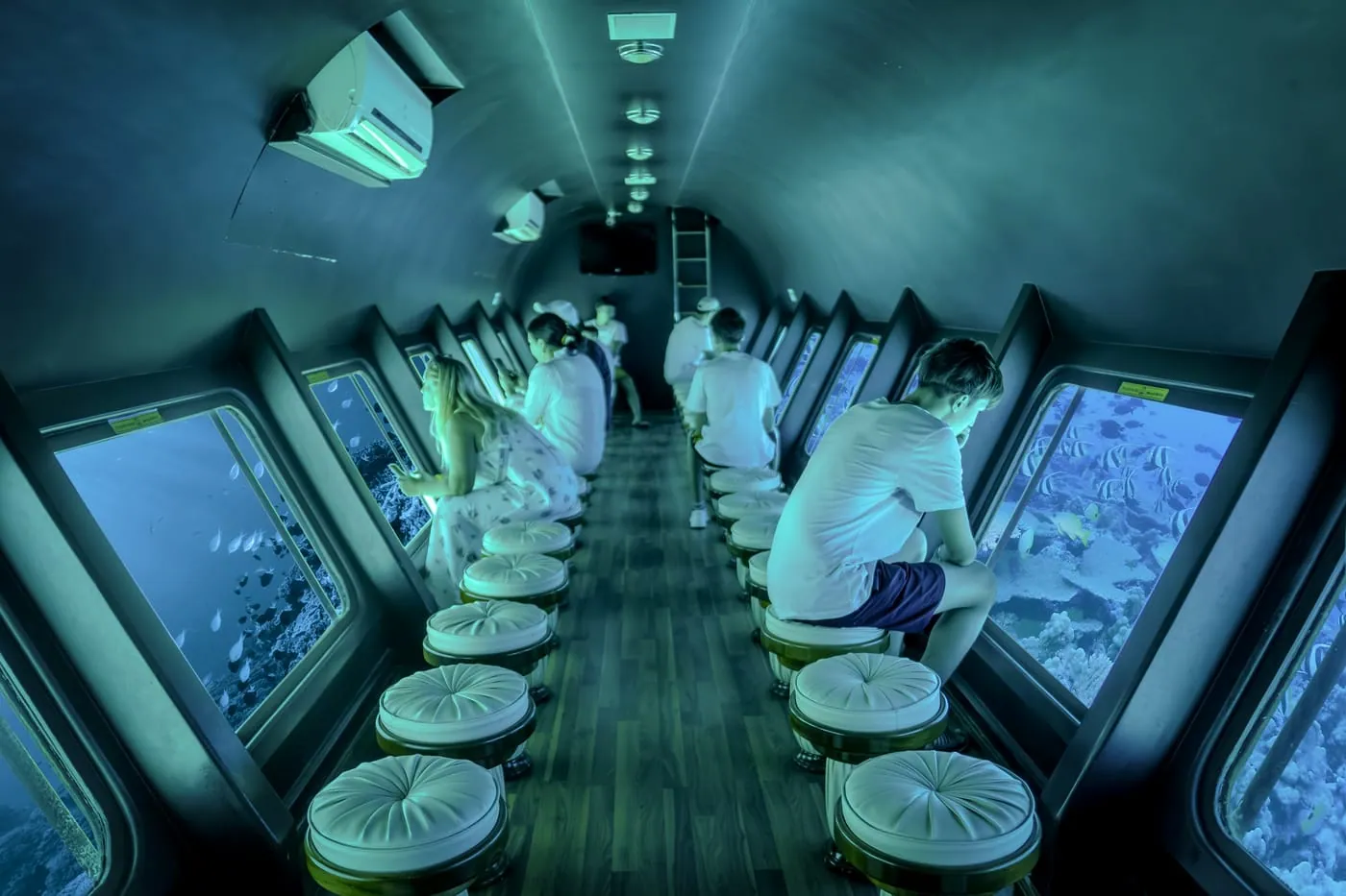 The underwater viewing cabin of the semi-submarine