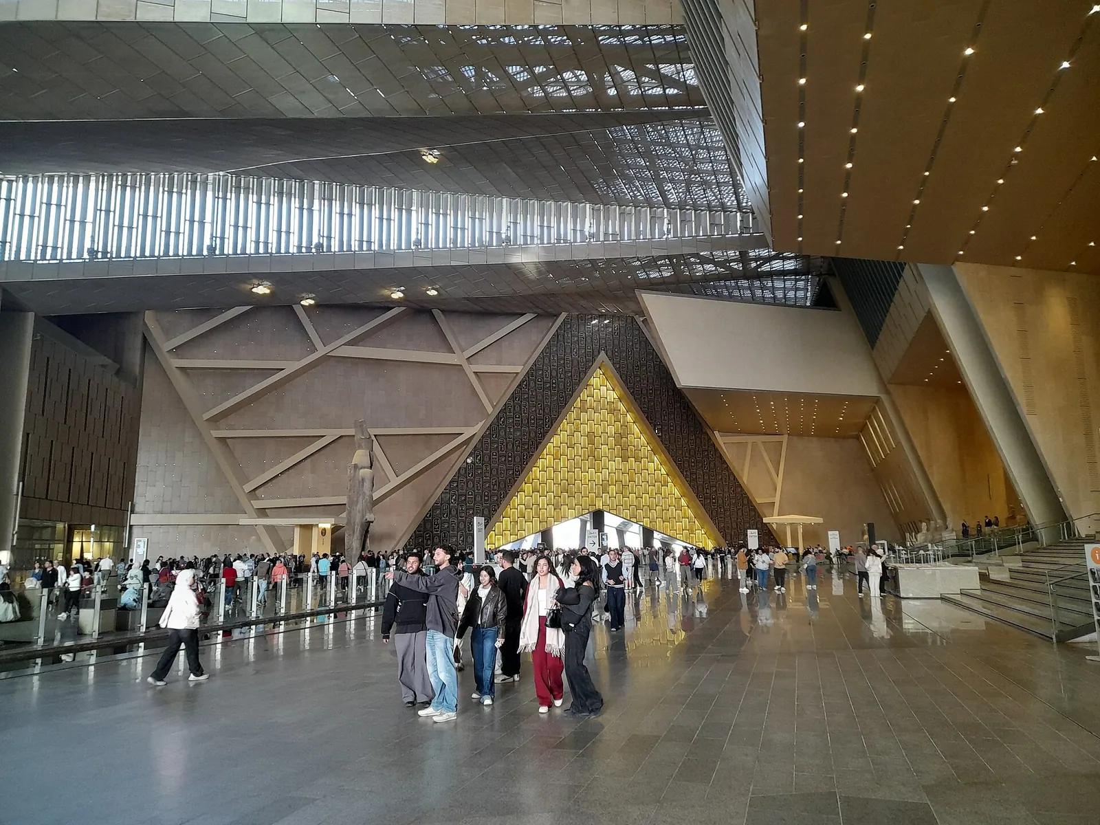 Grand Staircase of the Grand Egyptian Museum, a day when a private guide is usually tipped