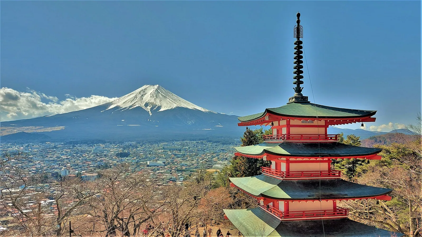 Mount Fuji behind the Chureito Pagoda, Japan