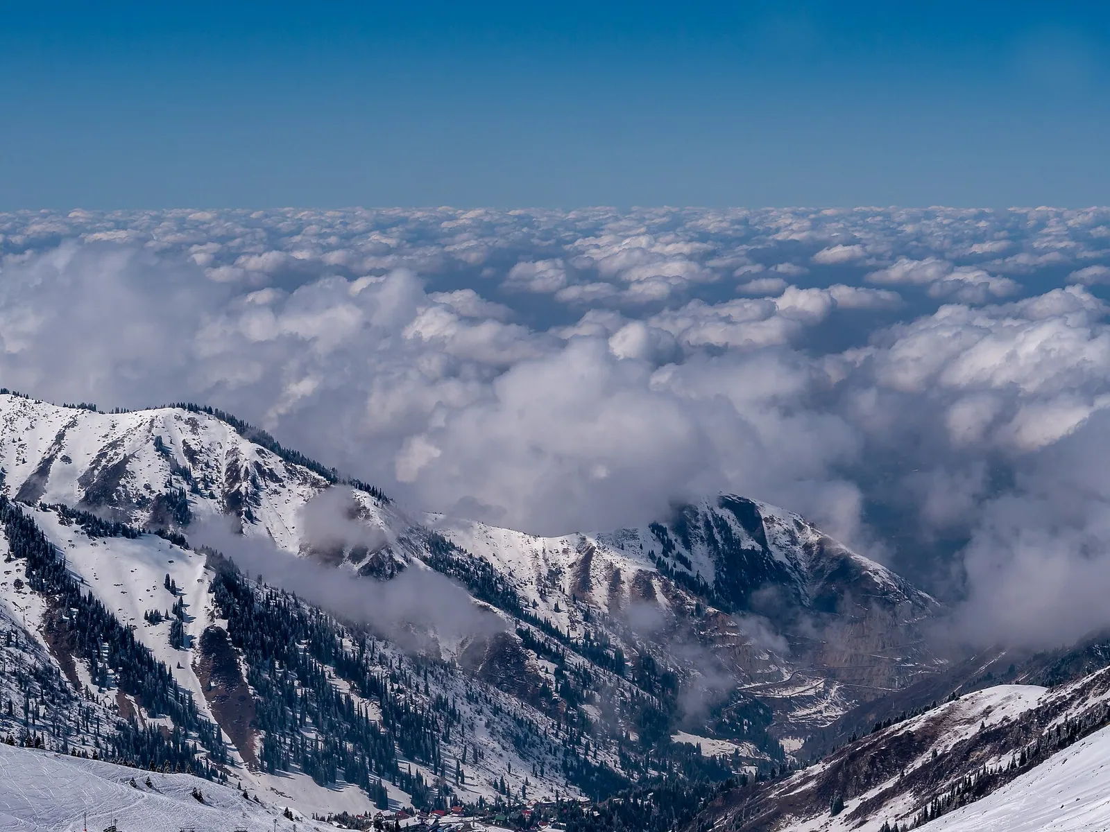 The mountains above Almaty