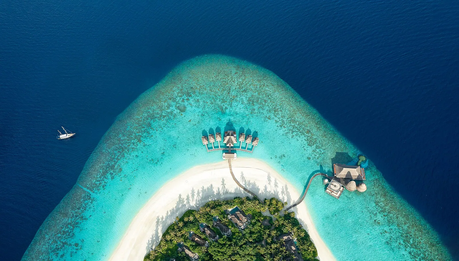 An island reef in the Maldives
