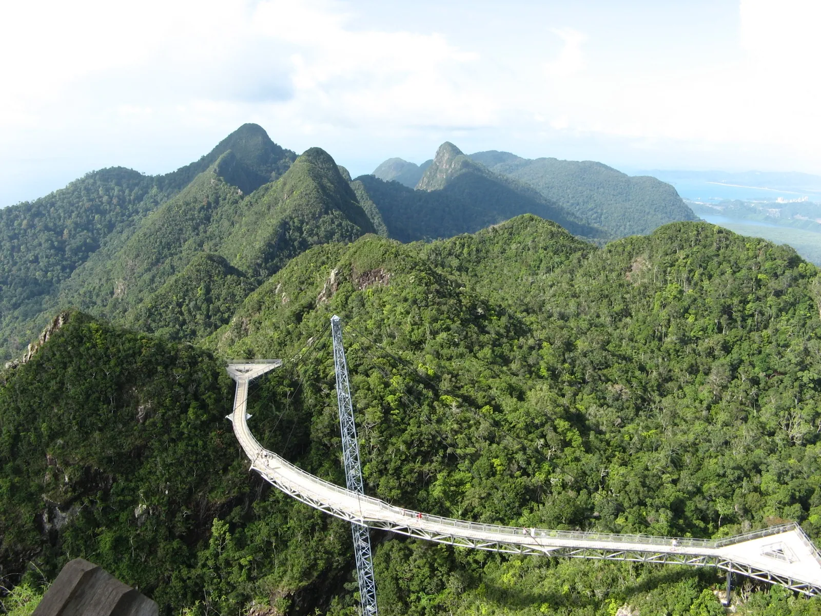The curved Langkawi Sky Bridge above the rainforest, Malaysia