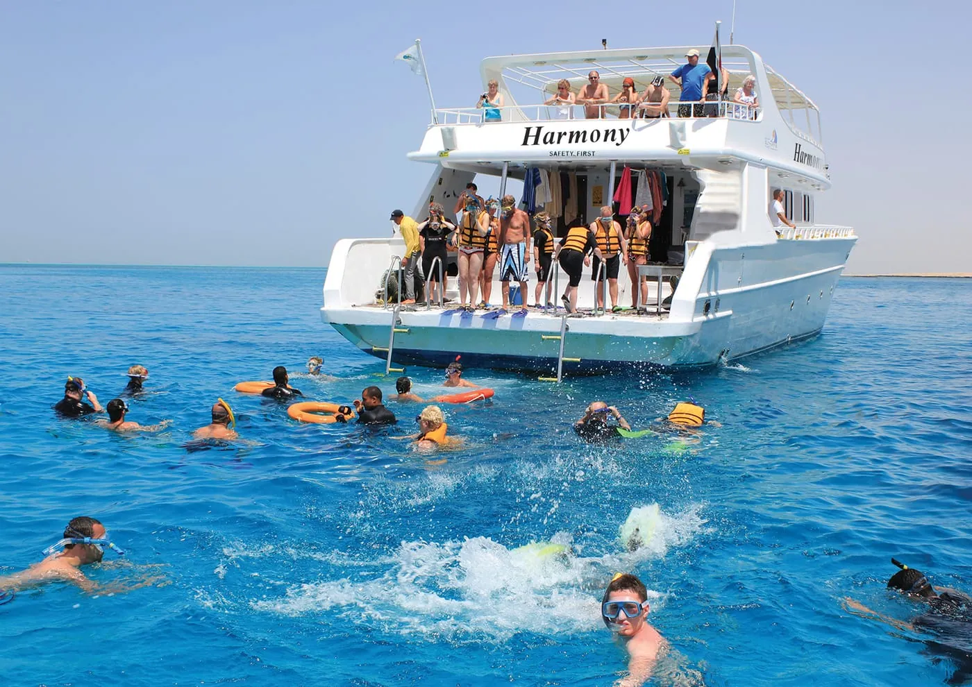 Snorkelling from a boat in the Red Sea, Hurghada