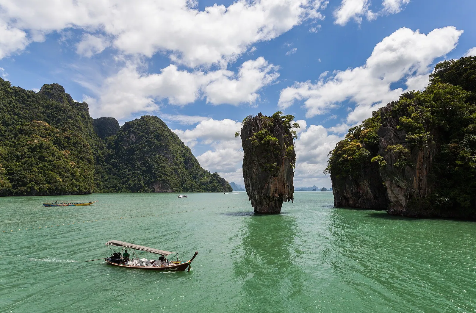 The limestone pillar of James Bond Island in Phang Nga Bay, Thailand