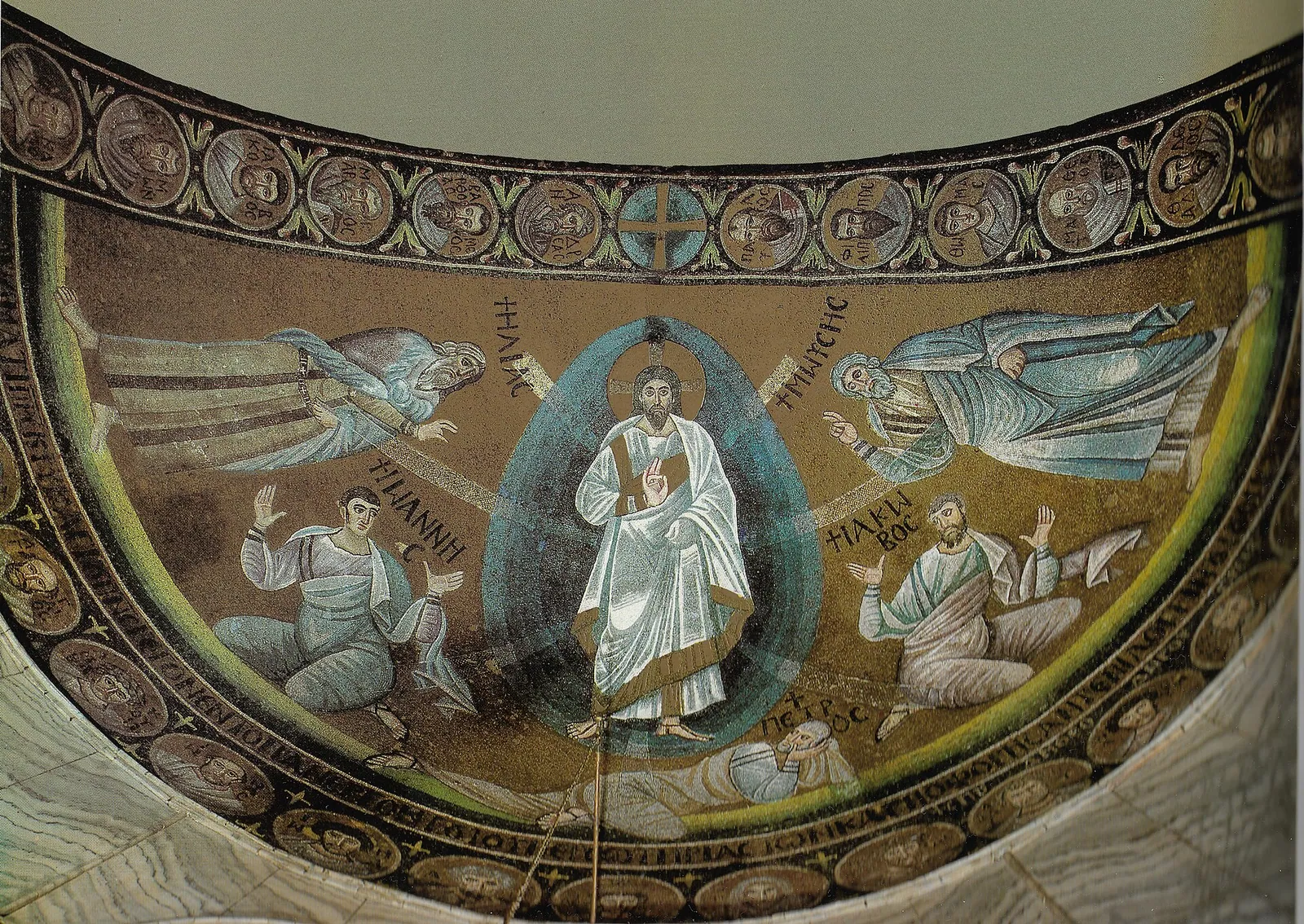 The 6th-century Transfiguration mosaic in the apse of St Catherine’s Monastery
