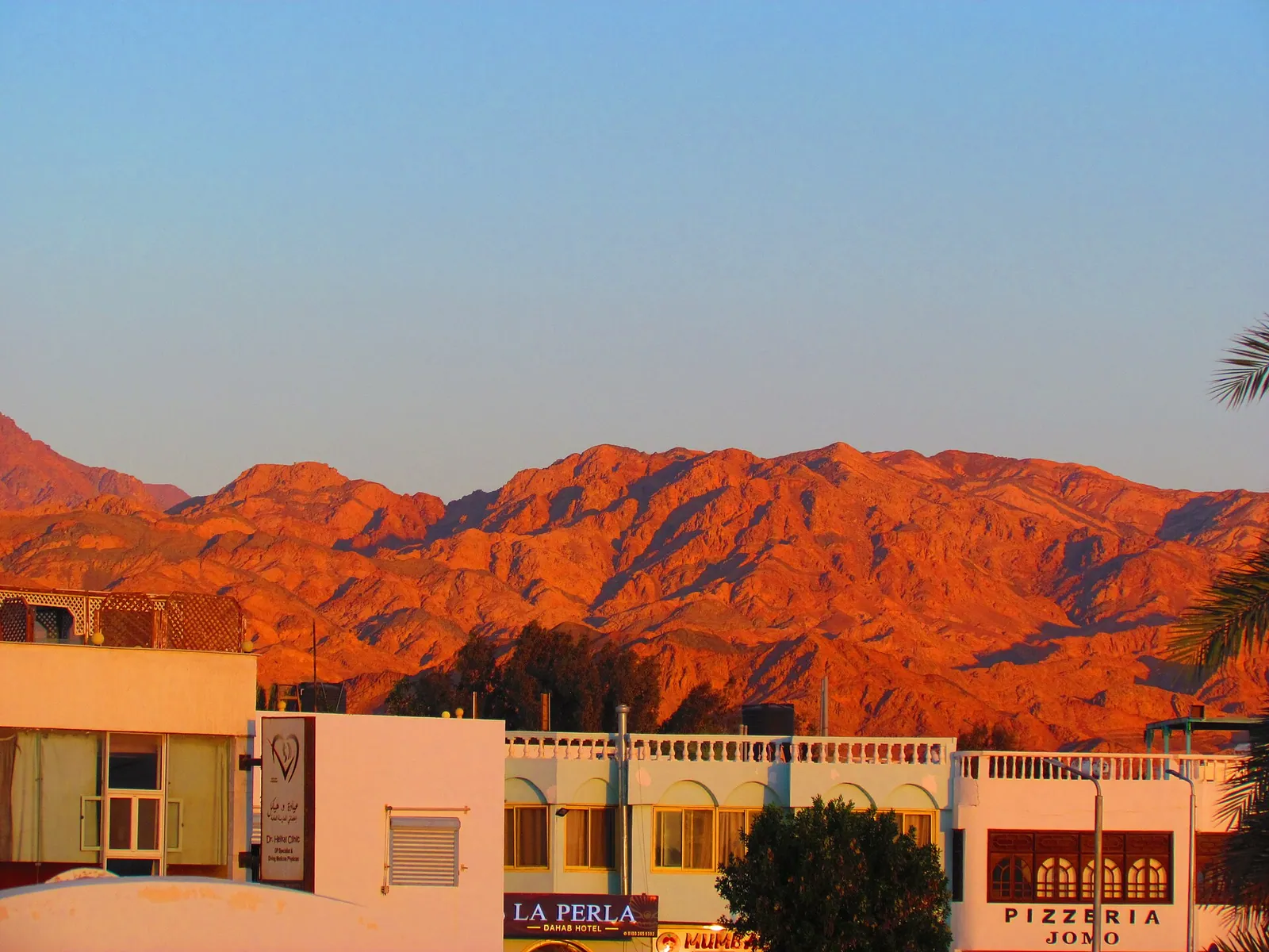 The Sinai mountains at sunset