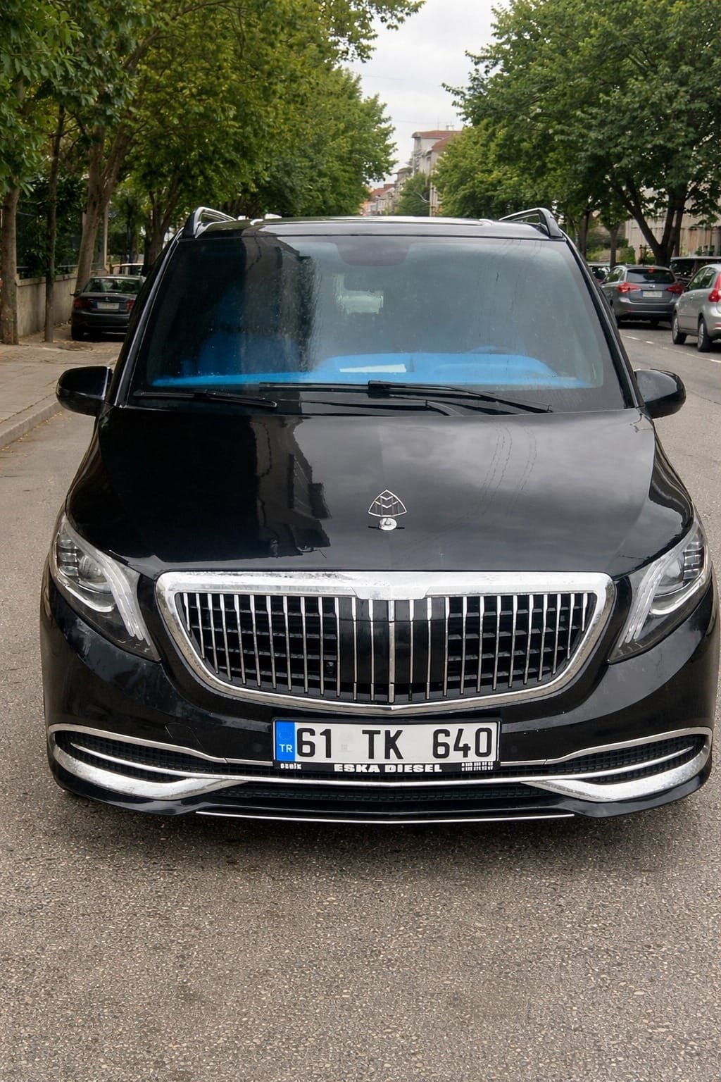 Black Mercedes V-Class VIP van for private transfers